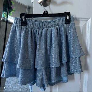 Blue sparkly skirt